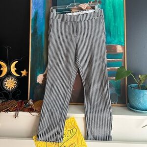 ALFRED SUNG Monochrome Patterned Cropped Pants 4